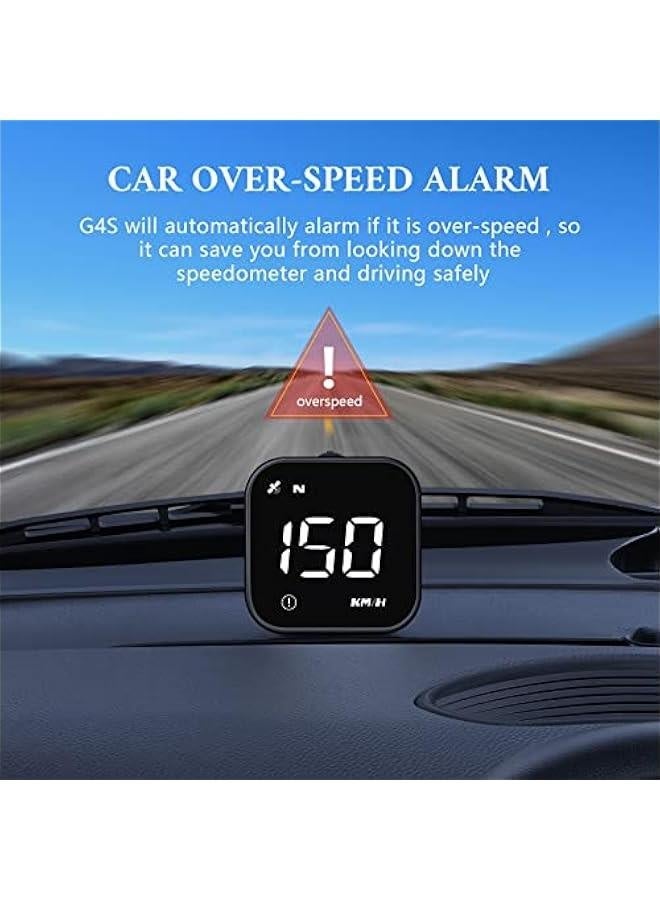 عداد سرعة رقمي G4S GPS، شاشة عرض أمامية جديدة للسيارات HUD مع سرعة رقمية بالميل في الساعة والكيلومتر في الساعة، عالمي للسيارات والشاحنات والسيارات الهجينة الكهربائية - Image 5